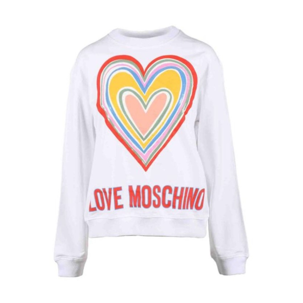 BRAND NEW LOVE MOSCHINO Logo Heart Sweatshirt